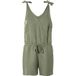 ESMARA Combinaison femme en lin (Vert olive, 38)
