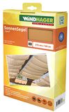 Windhager Luifel voor kabelspantechniek, serre en terrassen schaduw, kabelspanluifel, 270 x 140 cm, 10876