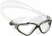Cressi Swimming Goggles Transparent Unisex Adults UV Protection Black/Silver