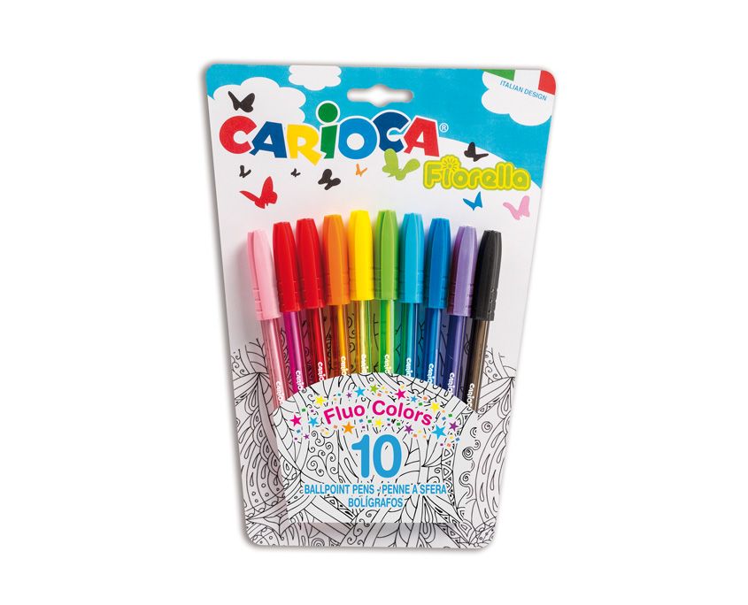 Carioca Fiorella - Balpennen - Multi - 10 stuks