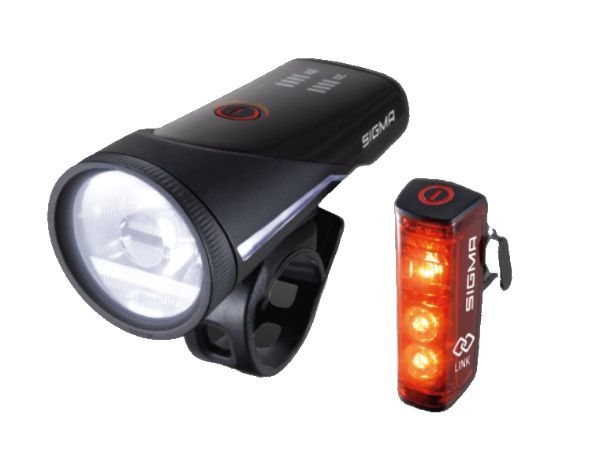 Sigma Aura 100 Set + Blaze Link - Fietsverlichting - Zwart