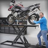 Datona® Elektrische motorheftafel 120 cm hoog - Zwart
