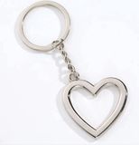 Heble® Hartvormige Sleutelhanger - Hart zilver