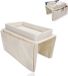 Accoudoirs pour dossier avec compartiment de rangement pour télécommande, livre et verre - Couleur beige
