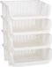 Kinvara Pakket van 4x opberg kratten/rekken/organizers wit 39 x 30 x 13 cm