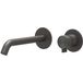 IVY Tribe Wastafelkraan Afbouwdeel - 2-Gats Wandmontage - Gebogen Uitloop - Geborsteld RVS 316 Carbon Black PVD