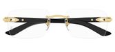 Cartier Lunettes de vue Signature C De Cartier Ct0453o Homme Doré Carrées 56mm