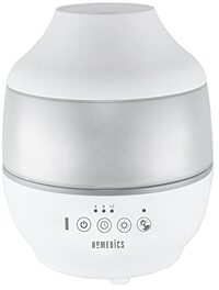 HoMedics Total Comfort Cool Mist Ultrasonic Humidifier - 7-color nightlight, 12-hour auto-off timer, and whisper-quiet operation for ideal rest