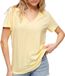 Superdry Studios Slub Emb Vee Tee Dames T-Shirt - Geel - Maat M