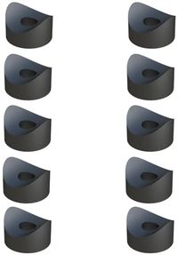 cyclingcolors 10x afstandhouder kunststof concaaf enkele wig buis as sluitring houder, D = 17 d = 6 L = 5