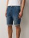 Next Heren Slim-fit denim short met stretch - Blauw