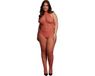 Le Désir by Shots SHOTS Fishnet and Lace Bodystocking - Queen Size - Sunset Glow