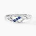 Rosalyne Bague Or Blanc Saphir Et Diamant