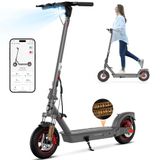 SISIGAD Elektrische Scooter 10 inch Elektrische Steppen Volwassenen met Vering en App, E Step 400W Motor 36V 10.4AH Batterij 25 km/h Snelheid, Electric Scooter met Dubbele Rem en Schokdemper