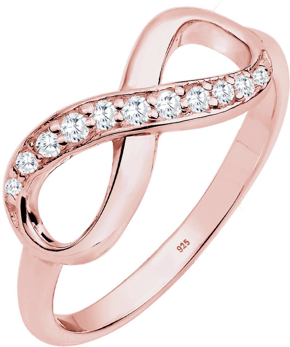 Elli Ringen 925 Sterling Zilver roségoud verguld Oneindigheid