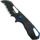 MKM Knives MKM Isonzo FX03-1PBK Hawkbill Serrated Black FRN zakmes - Jesper Voxnaes design
