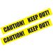 Henbrandt Caution! Keep out! Markeerlint/afzetlint - 2x - 6m - geel/zwart - kunststof