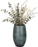 Mica Decorations Plantenpot Porto - Keramiek - Donkerblauw Glans / Ribbels - D30 x H50 cm