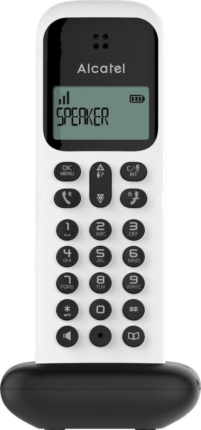 Alcatel D285S single draadloze huistelefoon voor de vaste lijn - wit