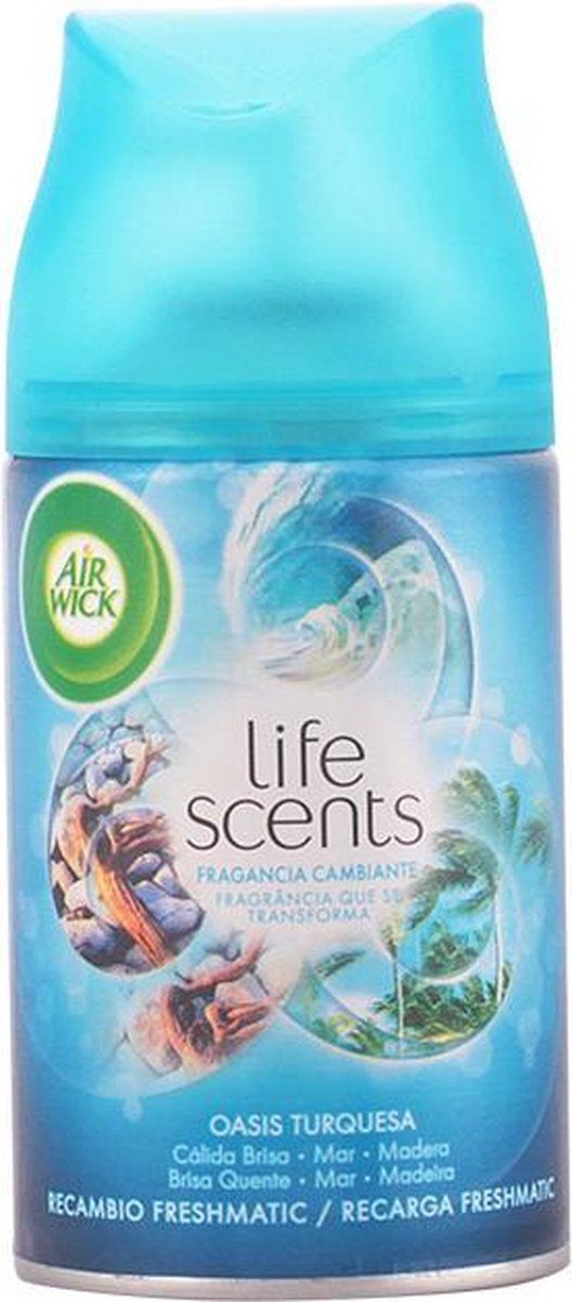 Air Wick Freshmatic Automatische Spray Luchtverfrisser - Life Scents Turquoise Oase - Navulling 250ml x2