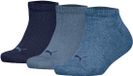 PUMA Enfants 3P chaussettes de sport unies bleu