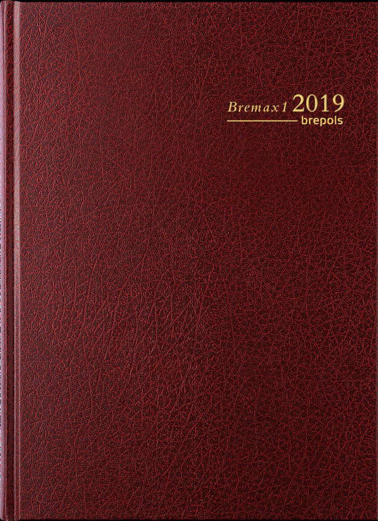 Brepols Bremax1 Santex Daily Appointment Book - Bordeaux - Hardcover