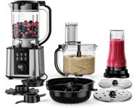 Klarstein Verosteel Keukenmachine met mixer – 1200 W multifunctionele keukenmachine, 2-liter kom, 1,75-liter mixer, 10 snelheden, 6 programma's, sapcentrifuge & vleesmolen