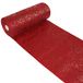 Dekoflor Tafelband, tafelloper, tafeldecoratie, uniek hartdesign (waterbestendig, lotuseffect, fluweelachtig oppervlak, 5 m rol, 30 cm breed, 100% nylon), bordeaux