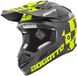 Bogotto V328 Xadrez Carbon Zwart Geel Crosshelm - Helm