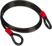 Relaxdays staalkabel - met lussen - Ø 12 mm - 3 m - geplastificeerde stalen kabel - zwart