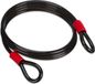 Relaxdays staalkabel - met lussen - Ø 12 mm - 3 m - geplastificeerde stalen kabel - zwart