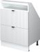 Armoire de cuisine oblique - Armoire sous pente - Rangement de cuisine - Conception peu encombrante - 60 cm de large - Blanc