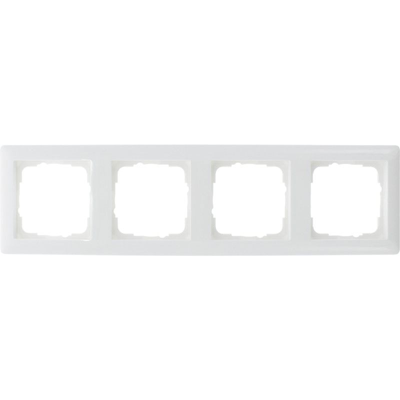 Gira System 55 afdekraam 4-voudig glanzend wit