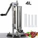 Merkloos Professionele handmatige worstmachine van 4 liter