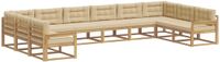 vidaXL - Hoek loungeset - 10 zitplekken - Wit en Beige