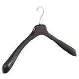 De Kledinghanger Gigant - Mantelhanger - Kostuumhanger - Jassenhanger - Volwassenen - EU50 - 10 Stuks - Kunststof - Zwart - Schouderverbreding 4 cm - 50 cm