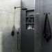 Hotbath Cobber IBS20A inbouw regendoucheset met ronde handdouche aan glijstang en 30cm plafondarm geborsteld nikkel
