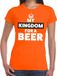 Bellatio Decorations Oranje My kingdom for a beer shirt dames L