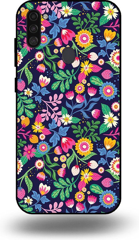Smartphonica Samsung Galaxy A11 Case - Flower Print TPU Back Cover