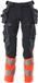 Mascot Accelerate Safe Pantalon avec poches holster 19131-711 - bleu marine foncé/rouge haute visibilité - C58