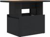 Syfax Tuintafel 100x55x73 cm poly rattan en acaciahout zwart