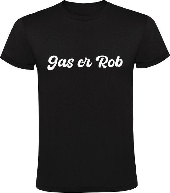 Gas er Rob Heren T-shirt - Zwart - XL