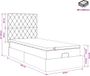 vidaXL Ottoman bed met matras Donkerblauw 80 x 200 cm Fluweel