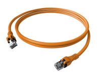 EasyLan DualBoot PushPull IP20 patchkabel, Cat.6A (Klasse EA), S/FTP, oranje, 1 m
