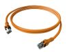 EasyLan DualBoot PushPull IP20 patchkabel, Cat.6A (Klasse EA), S/FTP, oranje, 1 m