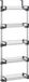 vidaXL Organiseur de porte avec 5 étagères 52x20x135 cm aluminium