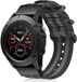 Strap-it Stoffen nylon bandje gesp geschikt voor Garmin Fenix 5s / 6s / 7s / Epix Pro (Gen 2) / Instinct 2s - Zwart/grijs