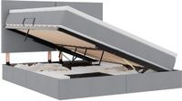 vidaXL Opbergbed met matras, lichtgrijs, 160 x 200 cm, stof