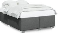 vidaXL Cadre de lit, tissu, gris foncé, 140x190 cm