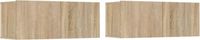 vidaXL Tv-meubels 2 st 80x30x30 cm bewerkt hout sonoma eikenkleurig